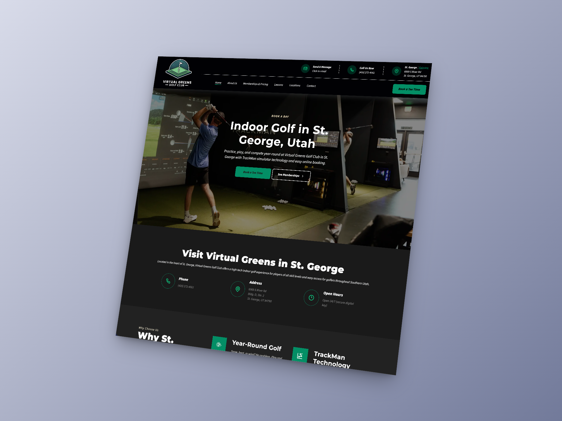 Virtual Greens Golf Club website