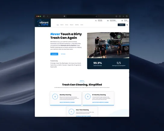 Vibrant Cans custom website built and managed by Red Rock Web Design